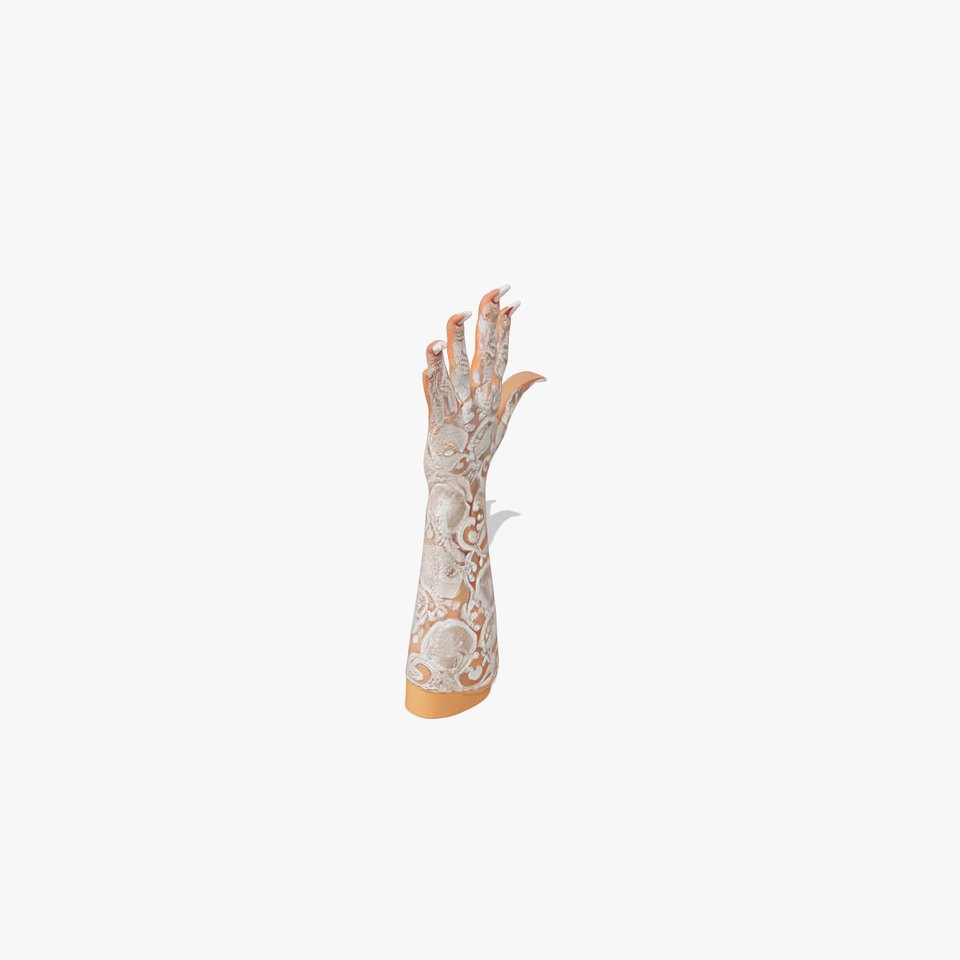 Elegant Lace Glove Hand Model Pack